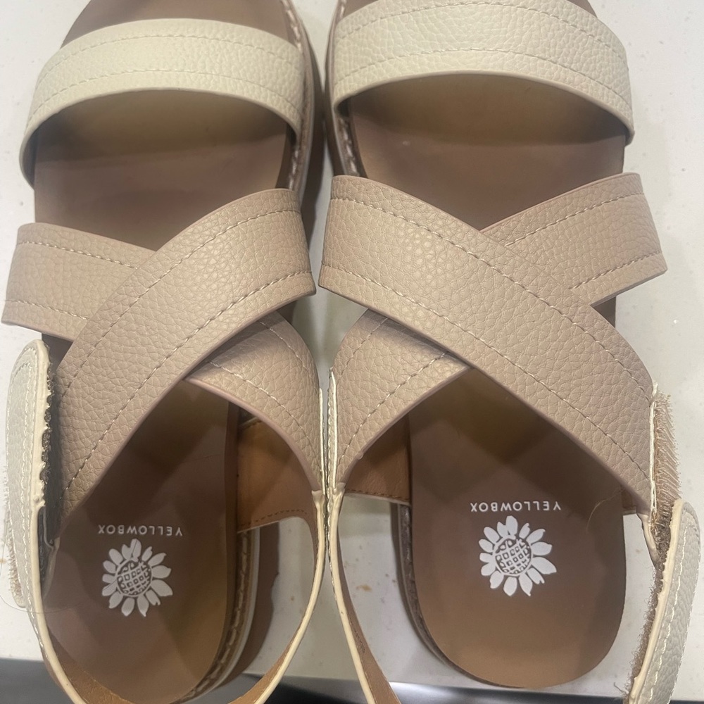 Yellow box keyla sandals new without tags